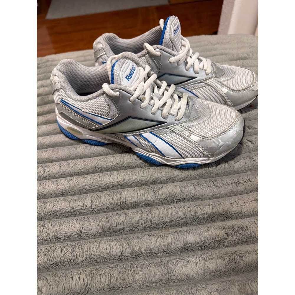 Reebok DMX Ride Womens Running Shoes Silver Blue White Sneakers Size 6